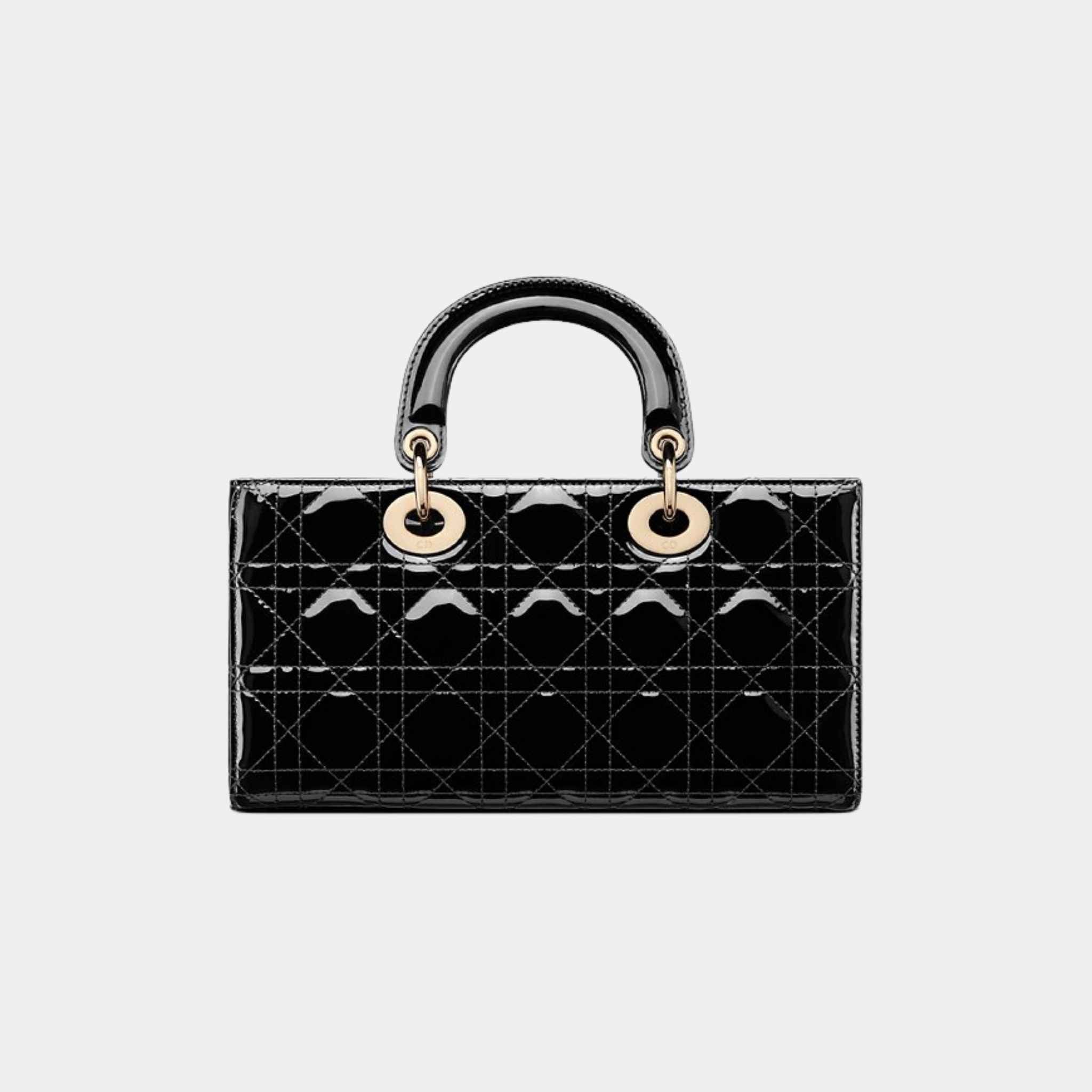 Medium Lady D-Joy Bag Patent Cannage Calfskin
