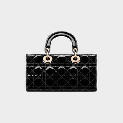 Medium Lady D-Joy Bag Patent Cannage Calfskin