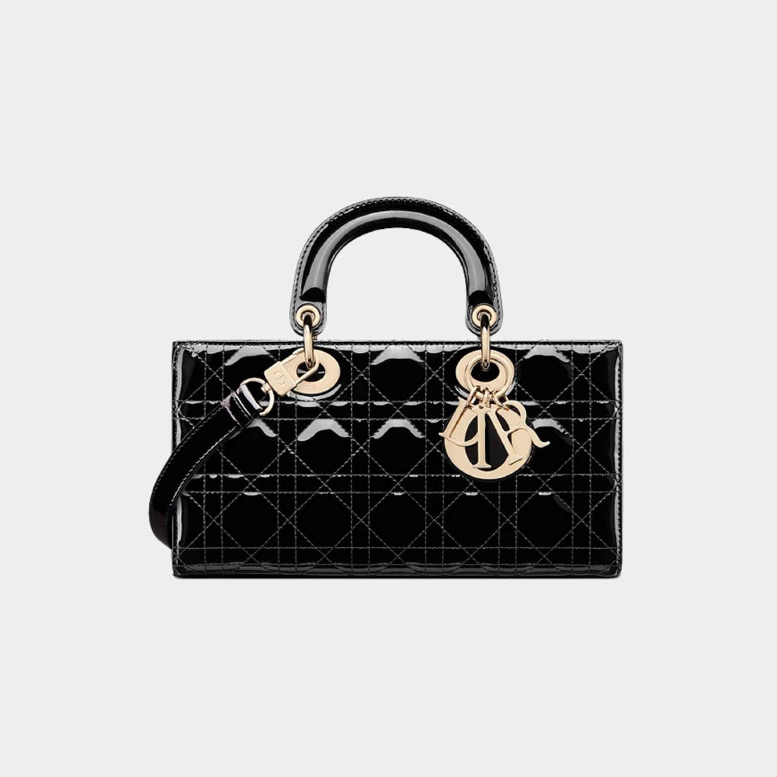 Medium Lady D-Joy Bag Patent Cannage Calfskin