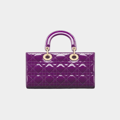 Medium Lady D-Joy Bag Patent Cannage Calfskin