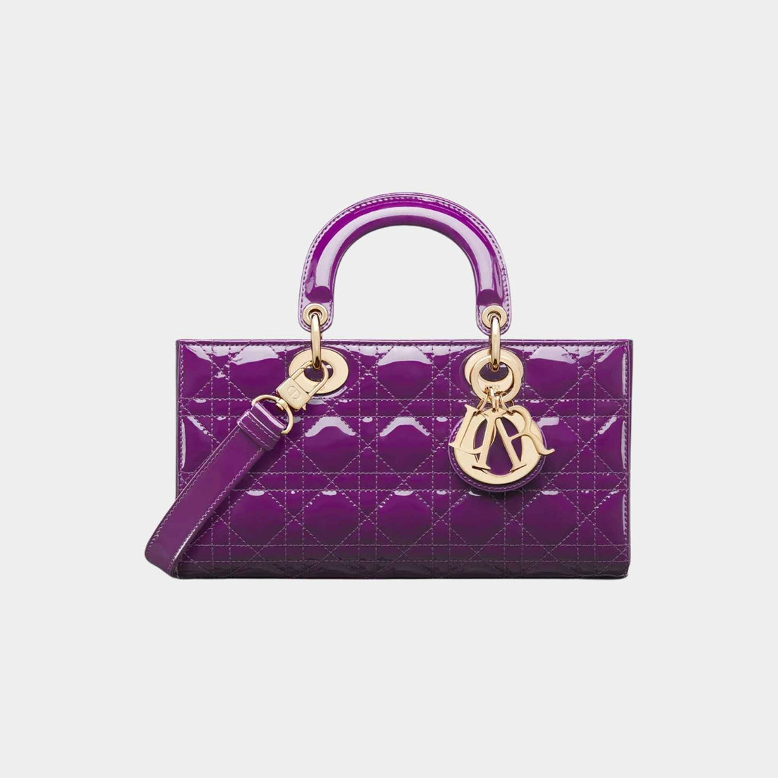 Medium Lady D-Joy Bag Patent Cannage Calfskin