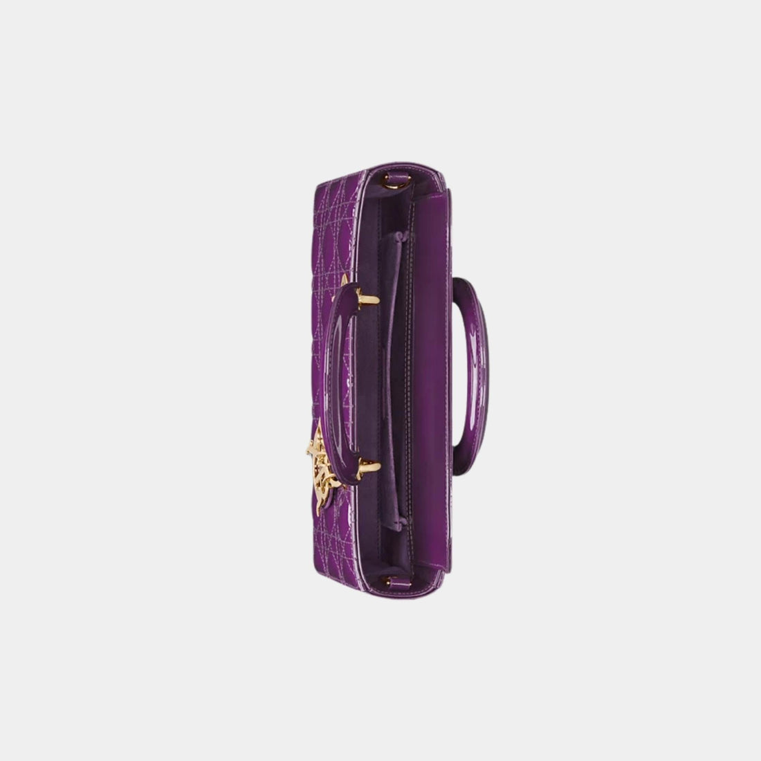 Medium Lady D-Joy Bag Patent Cannage Calfskin