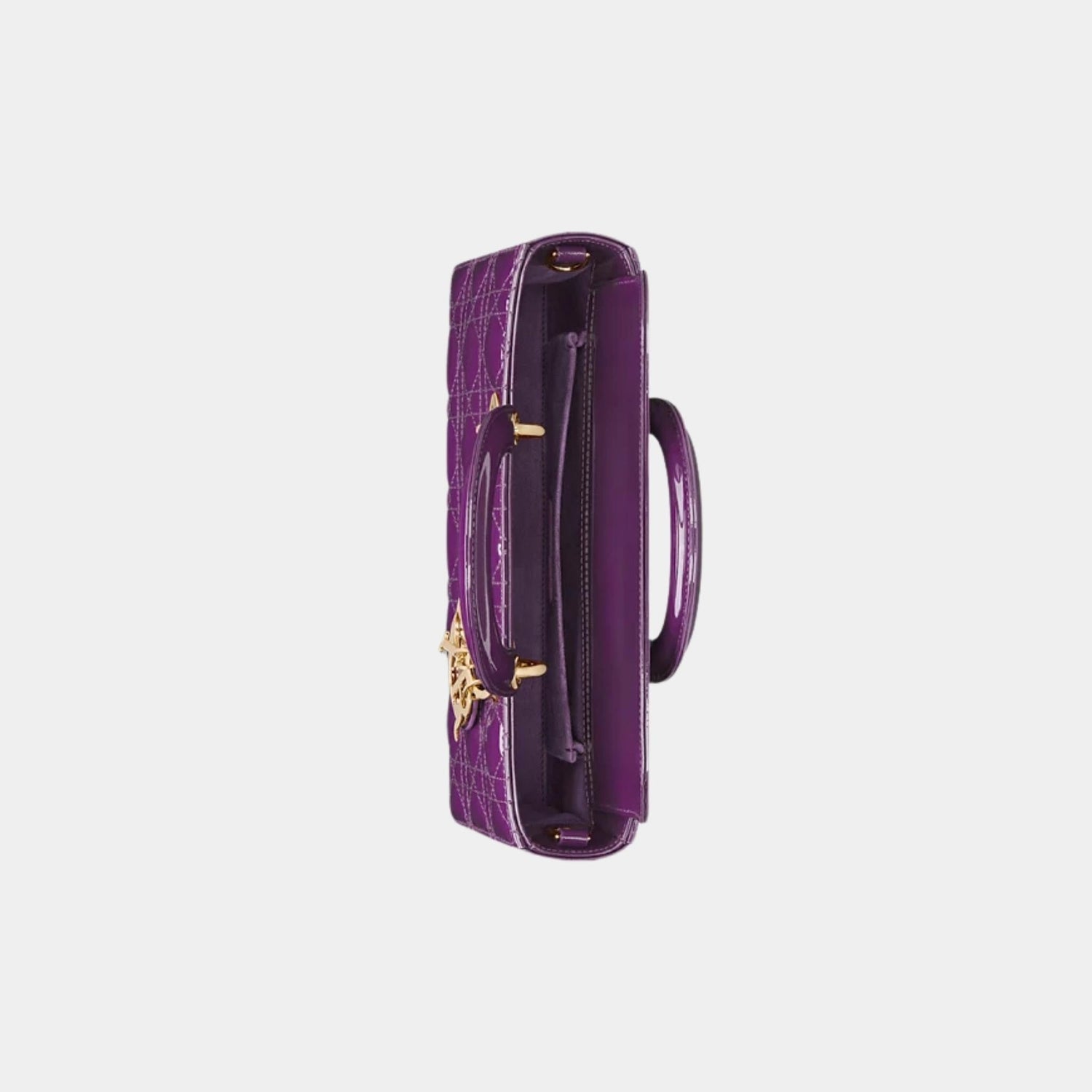 Medium Lady D-Joy Bag Patent Cannage Calfskin