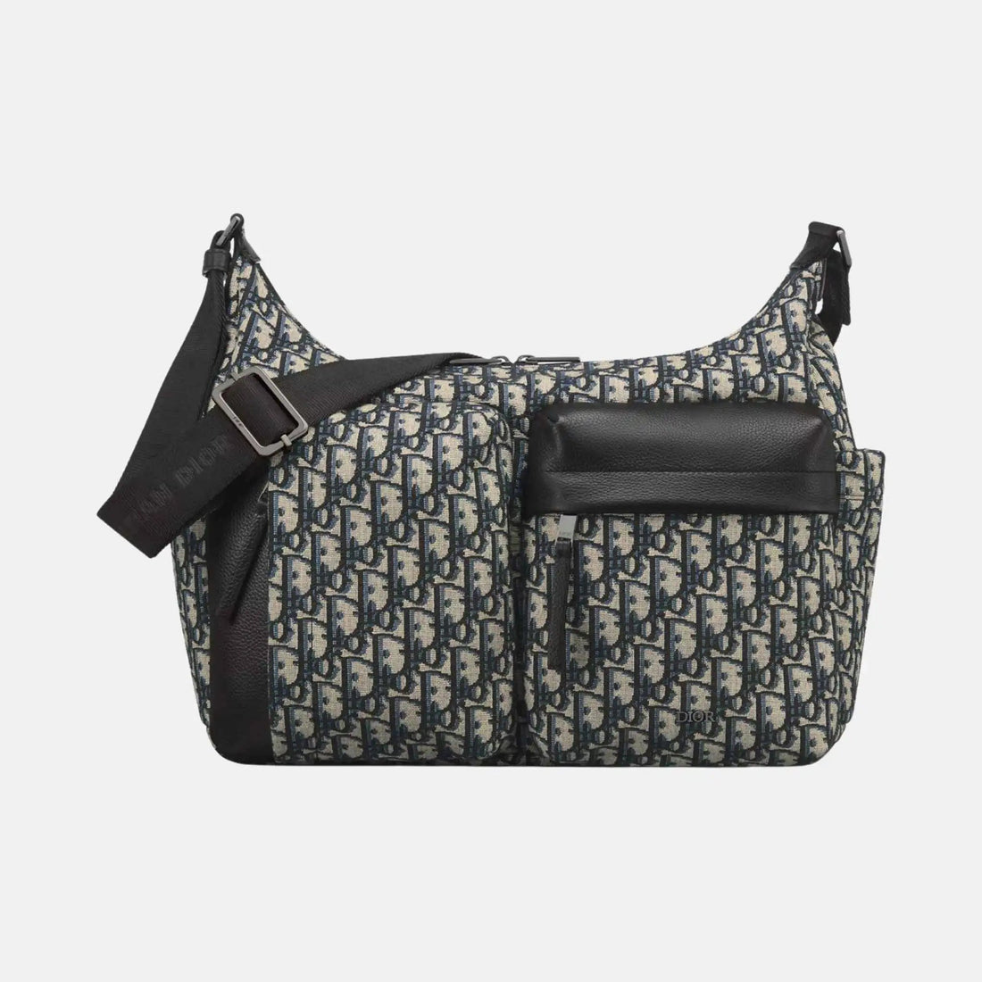 Medium Rider Soft Hobo Bag in Oblique and Grained Calfskin