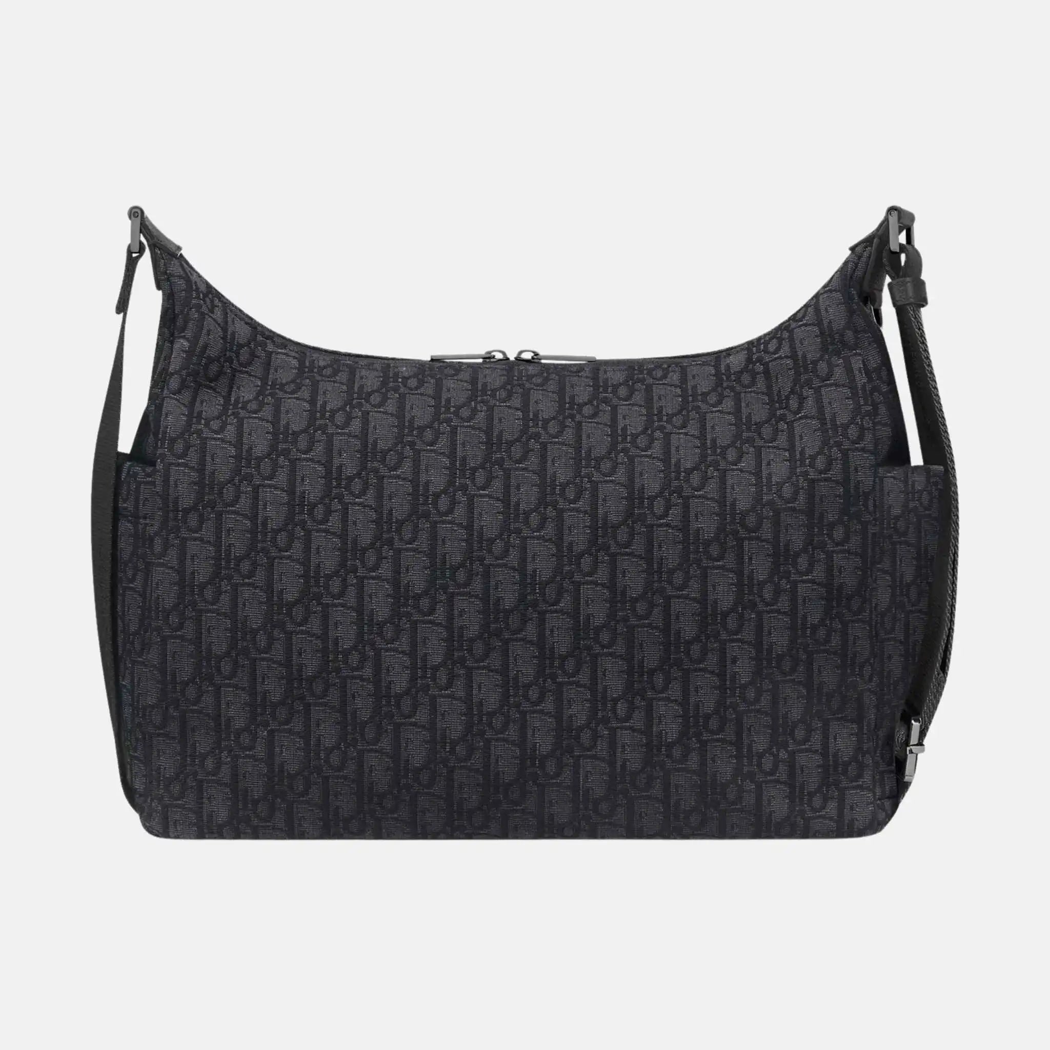 Medium Rider Soft Hobo Bag in Oblique and Grained Calfskin