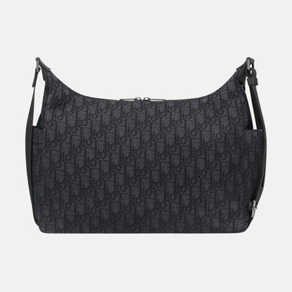 Medium Rider Soft Hobo Bag in Oblique and Grained Calfskin