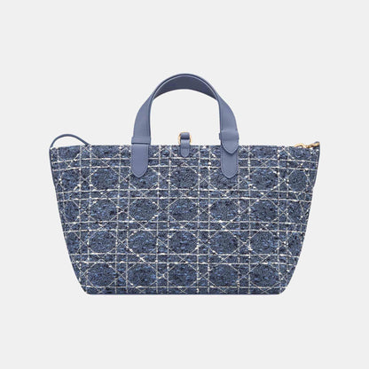 Medium Toujours Bag With White Cannage Motif