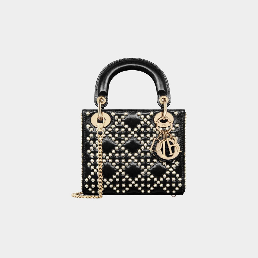 Mini Lady Dior Bag Black Crinkle Effect