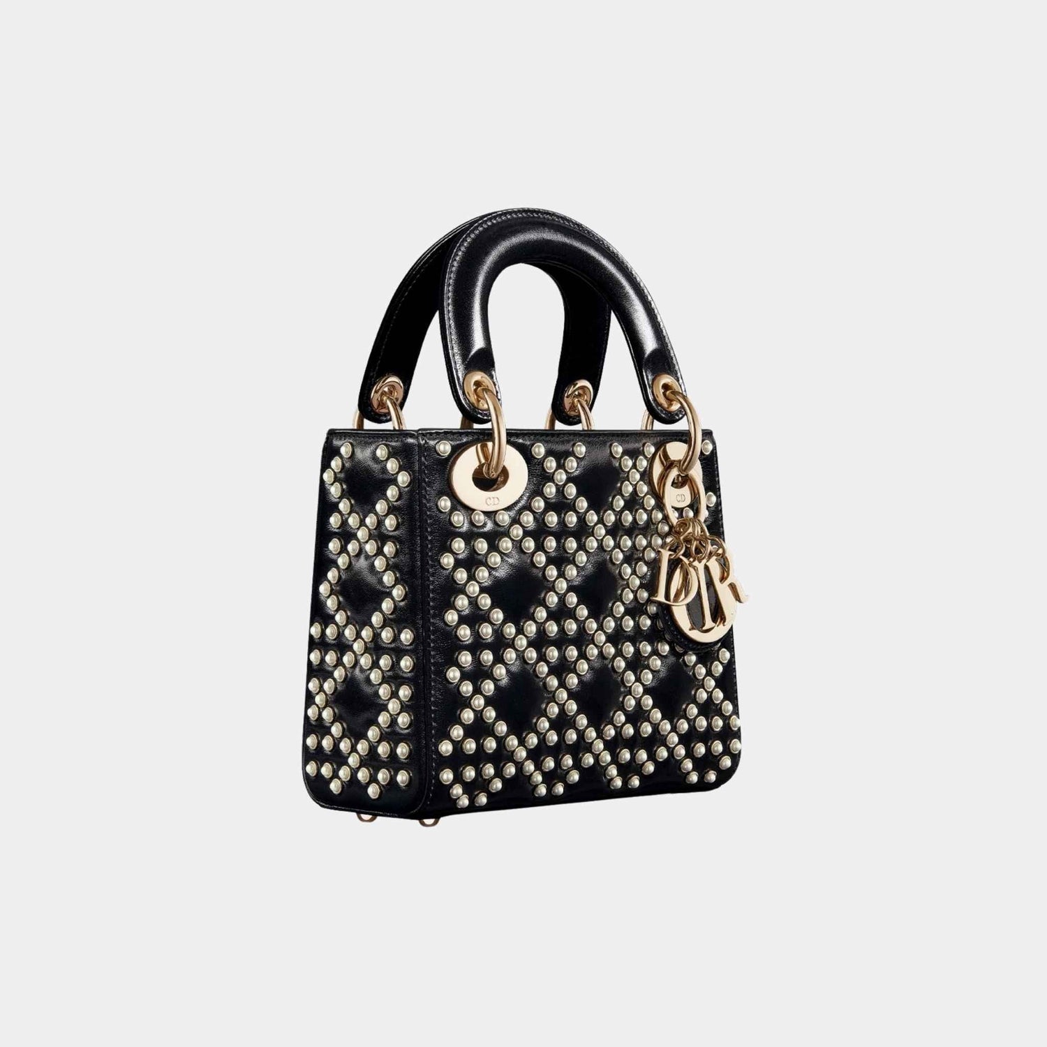 Mini Lady Dior Bag Black Crinkle Effect