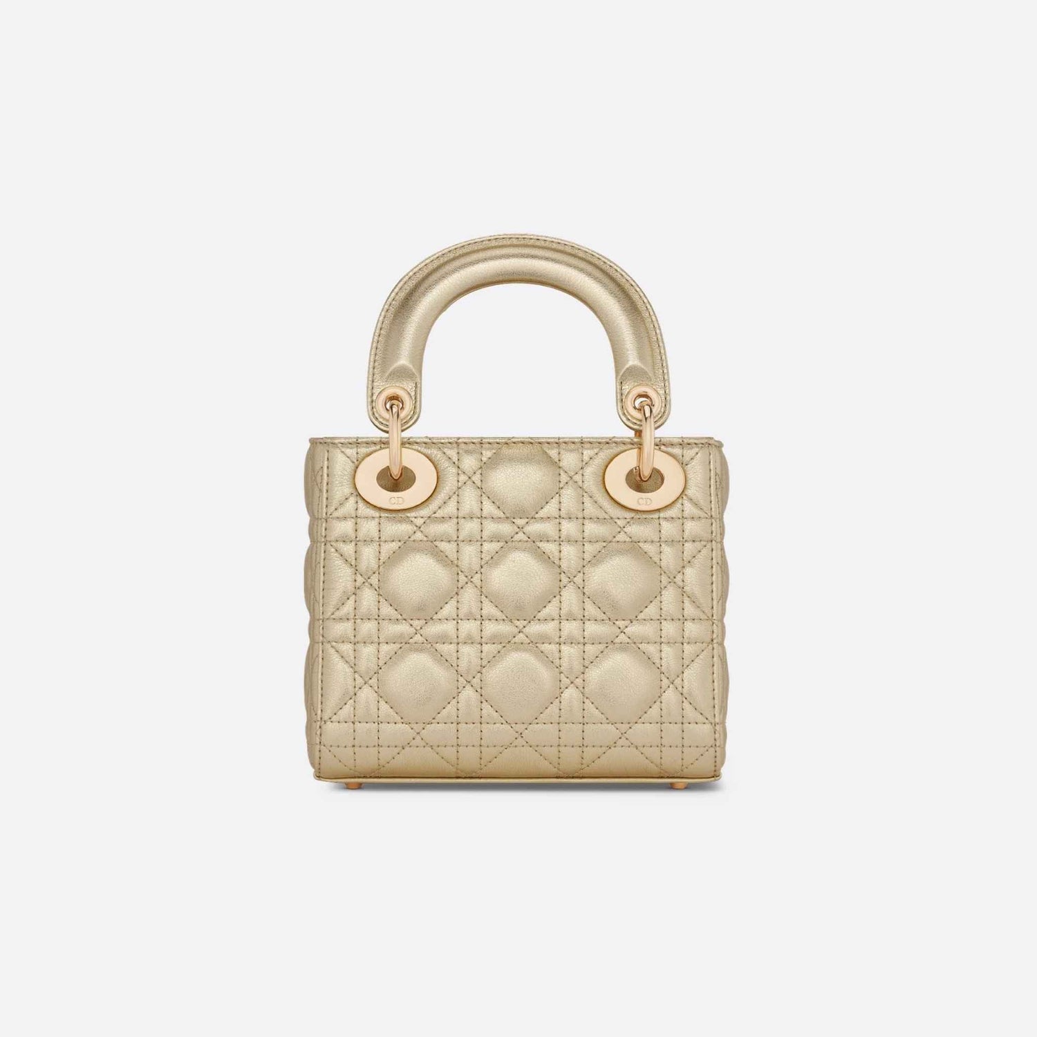 Mini Lady Dior Bag Metallic Gold-Tone