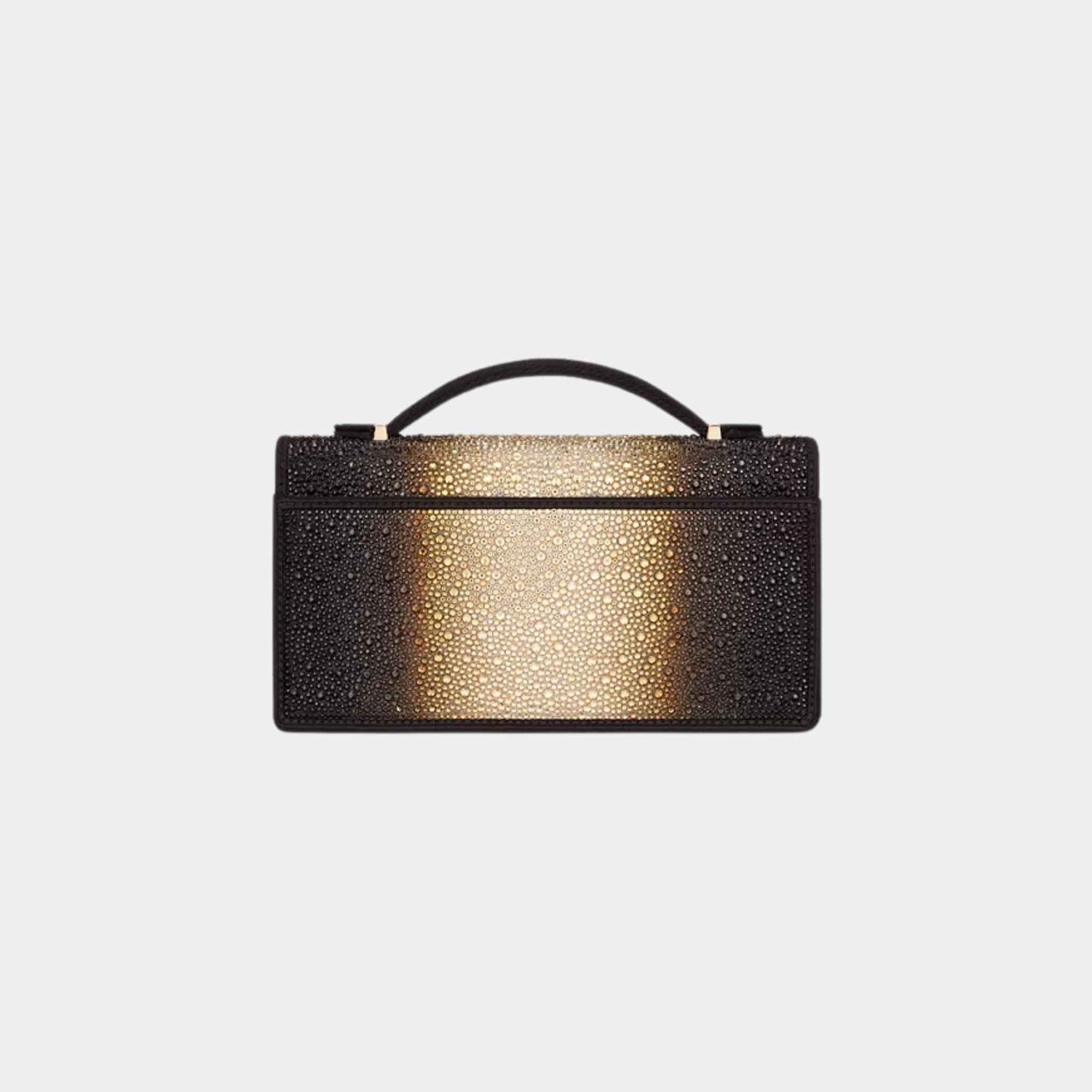 Or My Dior Mini Bag Gradient Gold-Tone And Black Strass