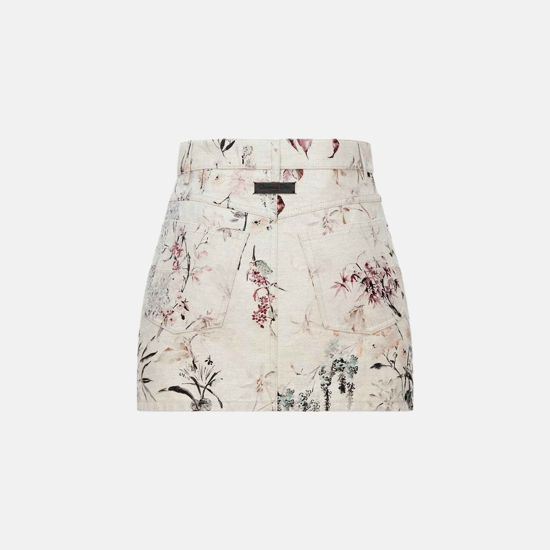 Miniskirt In Cotton And Linen Denim