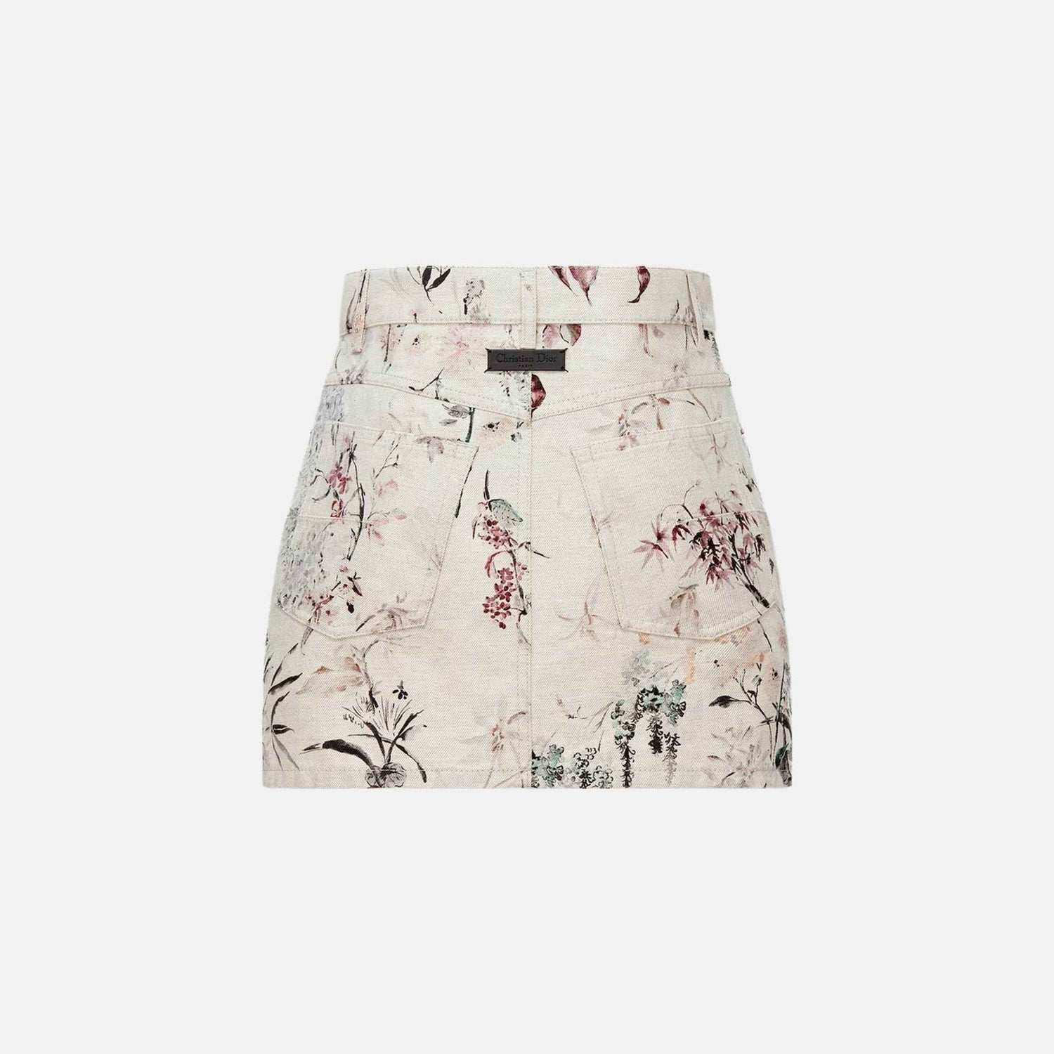 Miniskirt In Cotton And Linen Denim