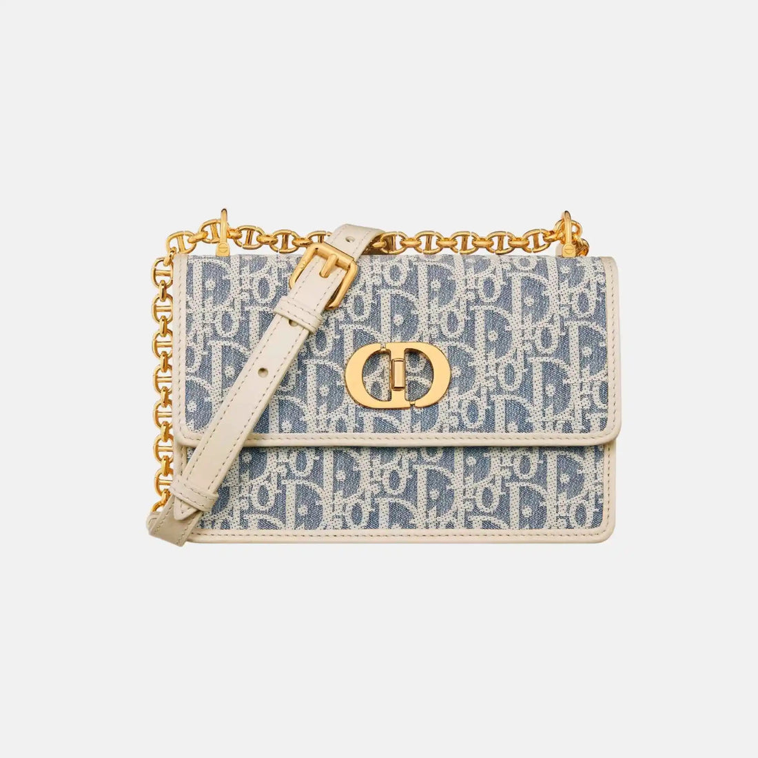Miss Caro Mini Bag In Dior Oblique Chambray And Calfskin