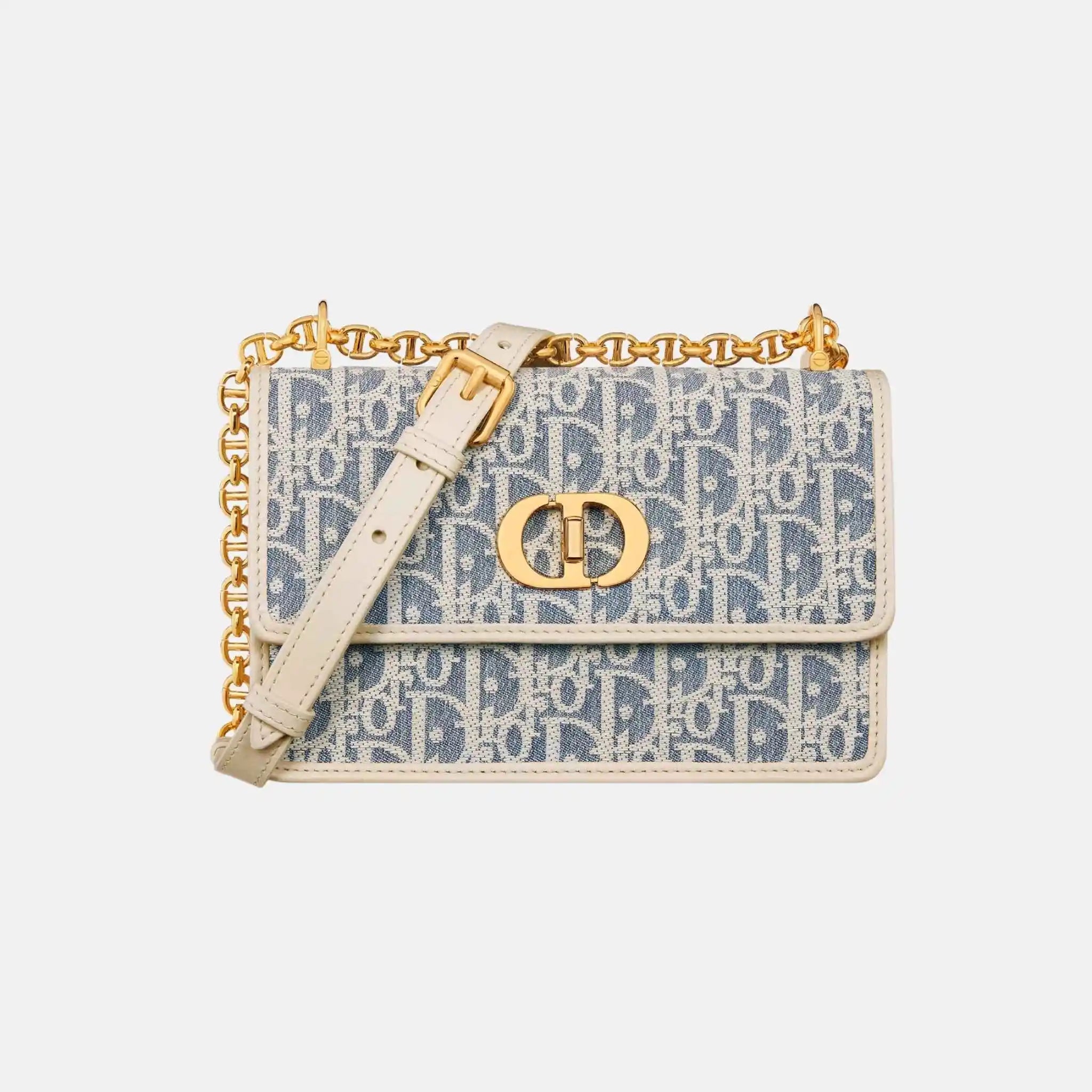 Miss Caro Mini Bag In Dior Oblique Chambray And Calfskin