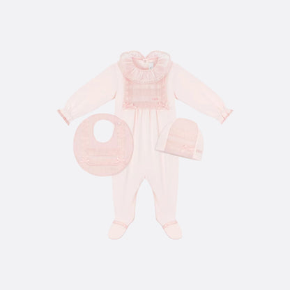 Nanouchka Newborn Gift Set Pale Pink Cotton Interlock And Voile