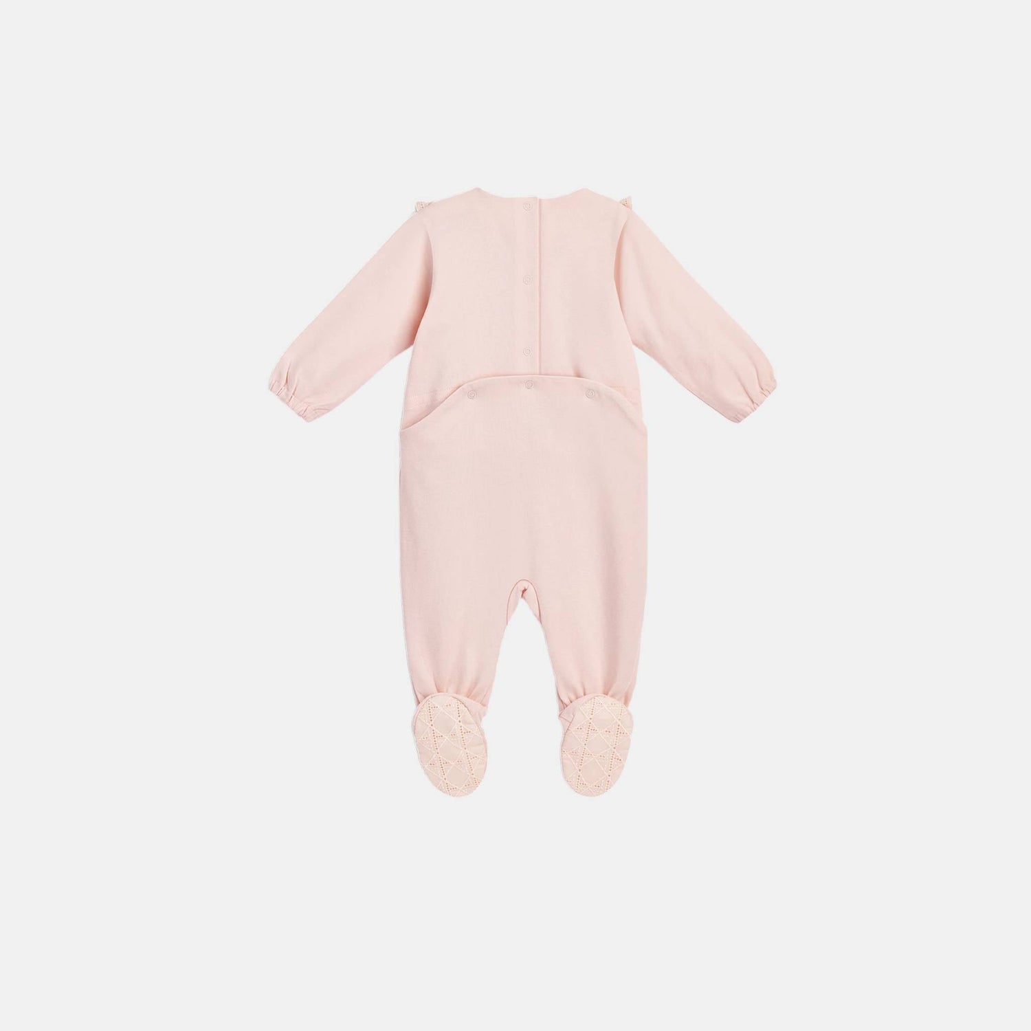 Newborn Gift Set Pale Pink Cannage Cotton Jersey and Voile