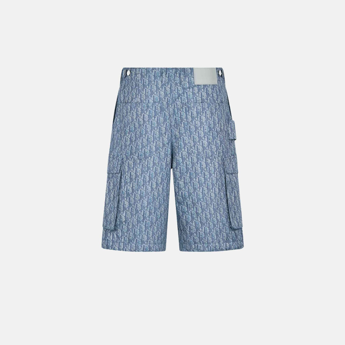 Oblique Bermuda Cargo Shorts In Cotton Blend Twill