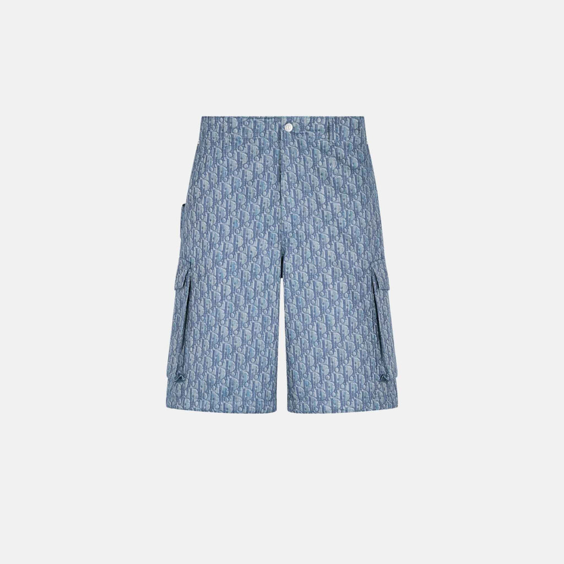 Oblique Bermuda Cargo Shorts In Cotton Blend Twill