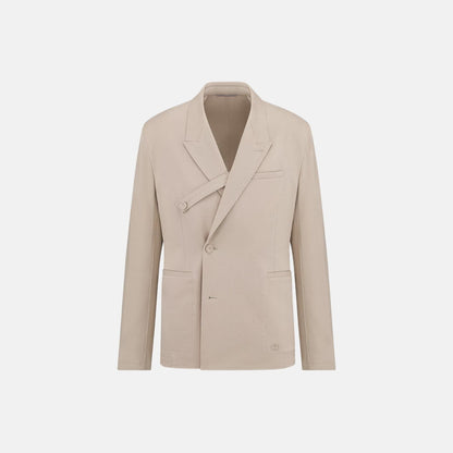 Dior Oblique Jacket with Buttoned Strap in Cotton Blend