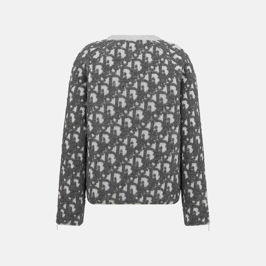 Oblique Sweater In Virgin Wool And Cotton Blend Jacquard