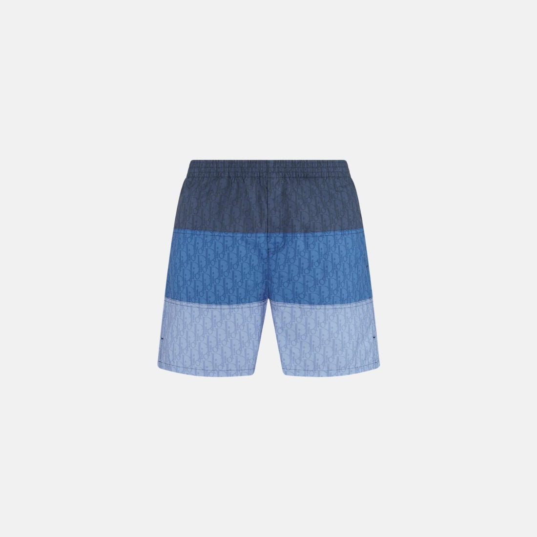 Oblique Swim Shorts In Color Block Technical Fabric
