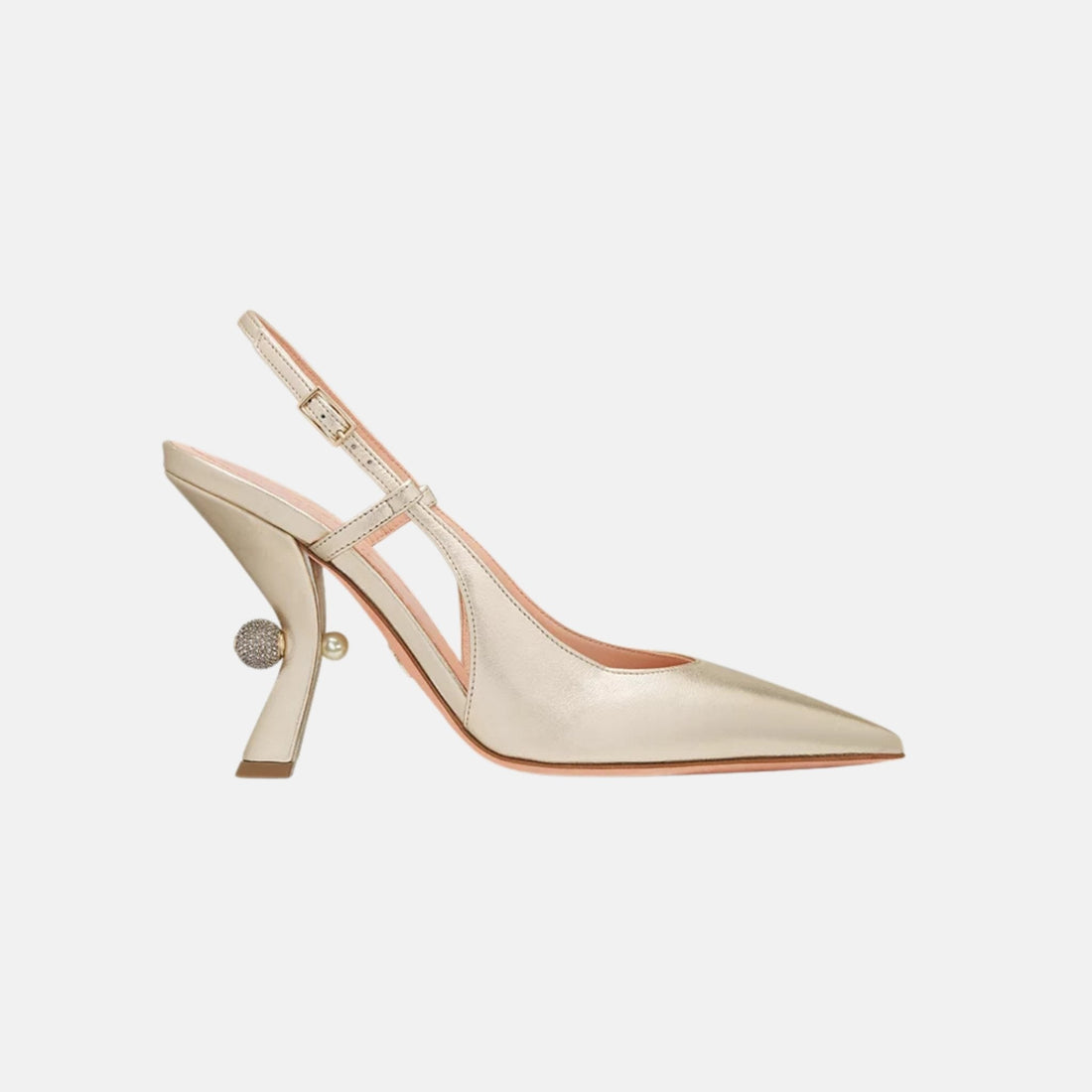 Or Dior Tribales Slingback Pump In Laminated Lambskin
