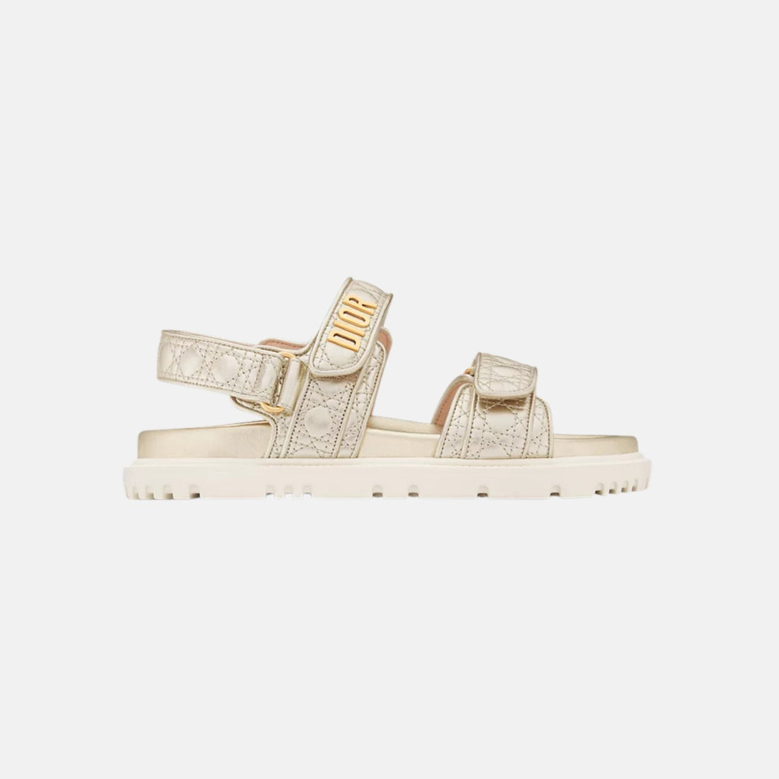 Or Dioract Sandal In Quilted Laminated Sheepskin