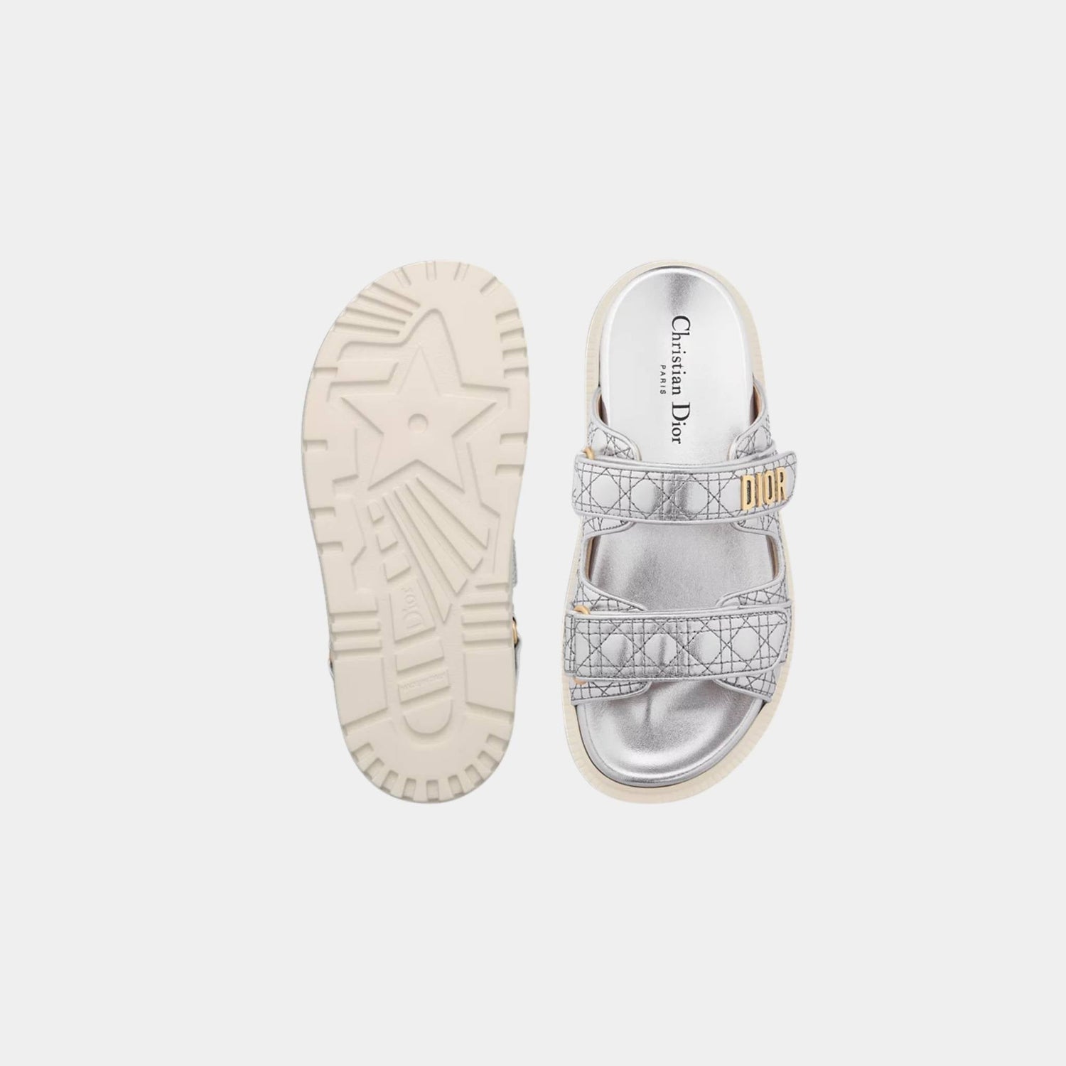 Or Dioract Slide in Laminated Sheepskin Cannage Motif