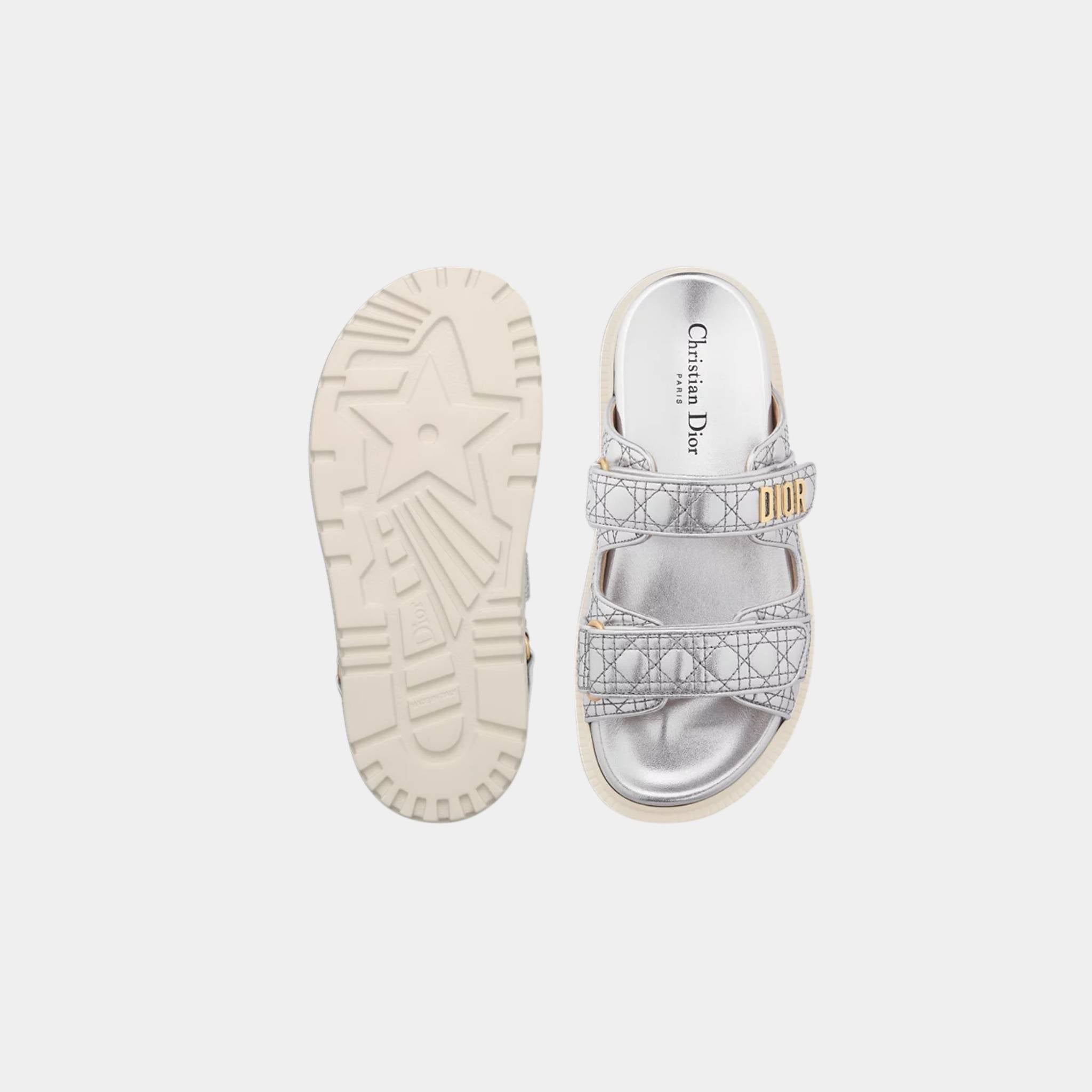 Or Dioract Slide in Laminated Sheepskin Cannage Motif