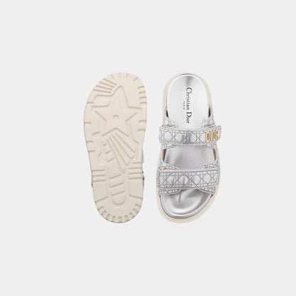 Or Dioract Slide in Laminated Sheepskin Cannage Motif