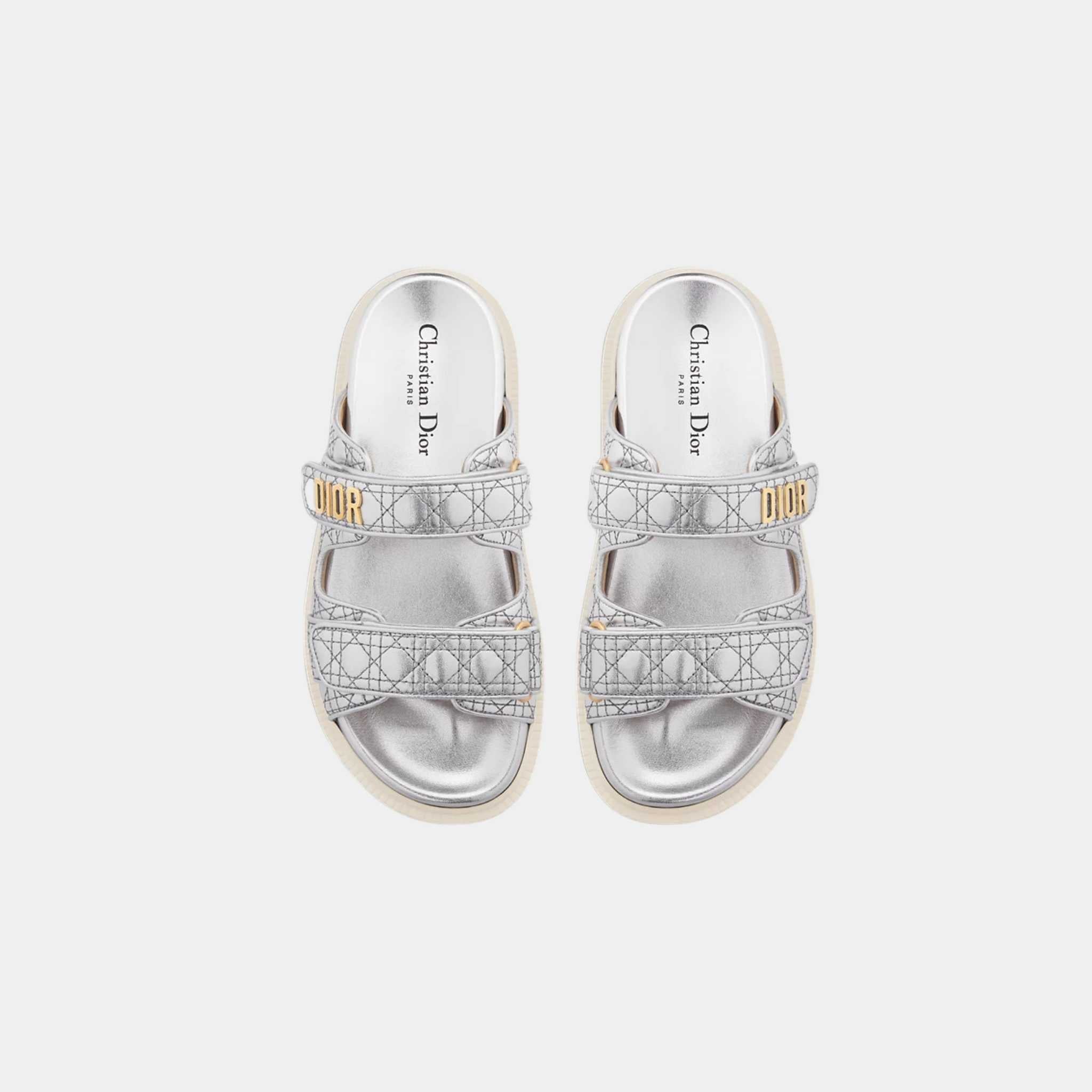 Or Dioract Slide in Laminated Sheepskin Cannage Motif
