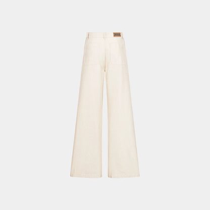 Or Flared Jeans Gold-Tone Cotton Denim