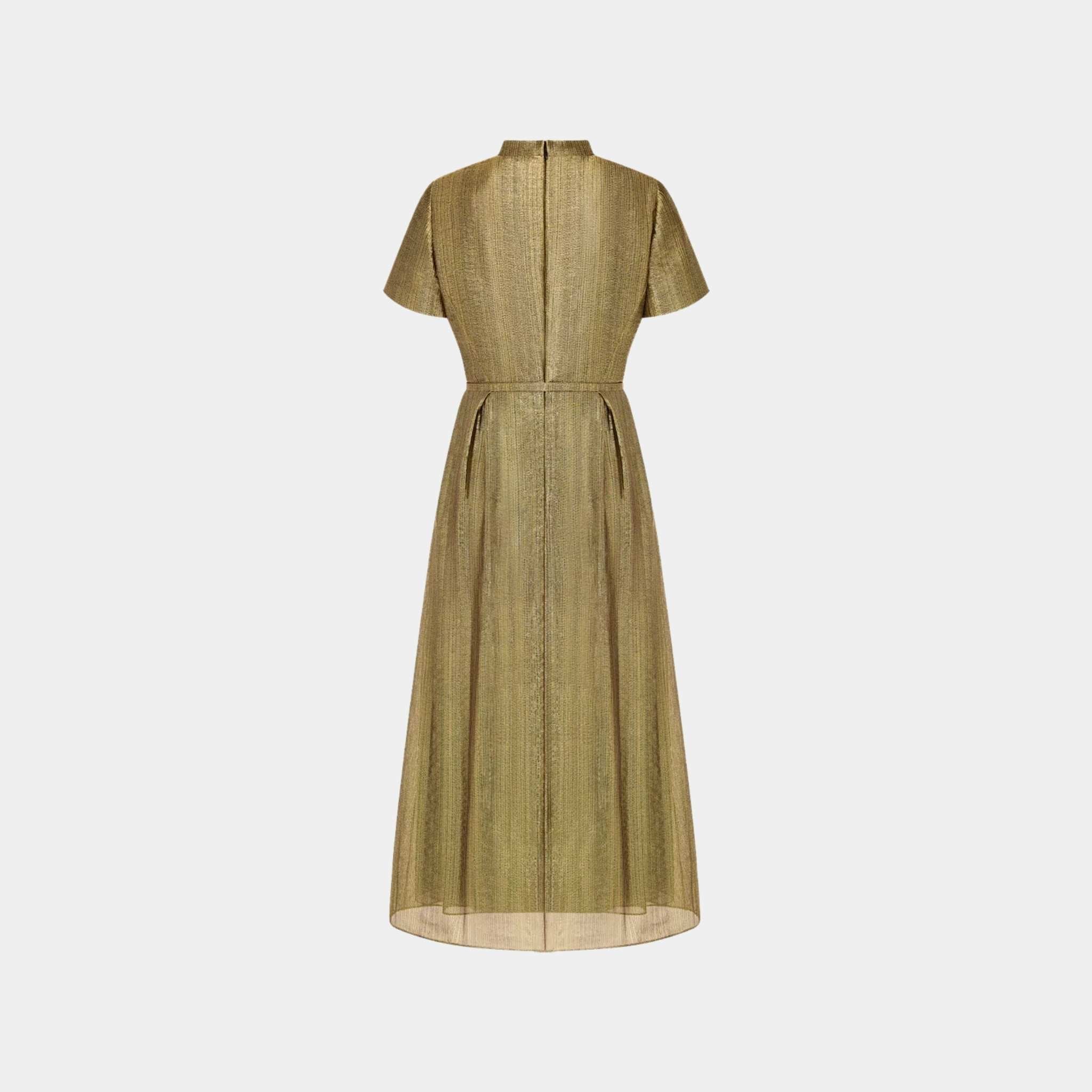 Or Mid-Length Shirtdress Gold-Tone Technical Fabric