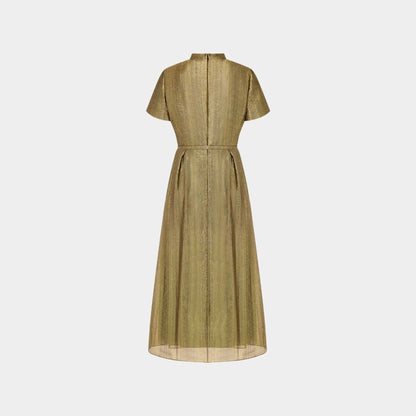 Or Mid-Length Shirtdress Gold-Tone Technical Fabric