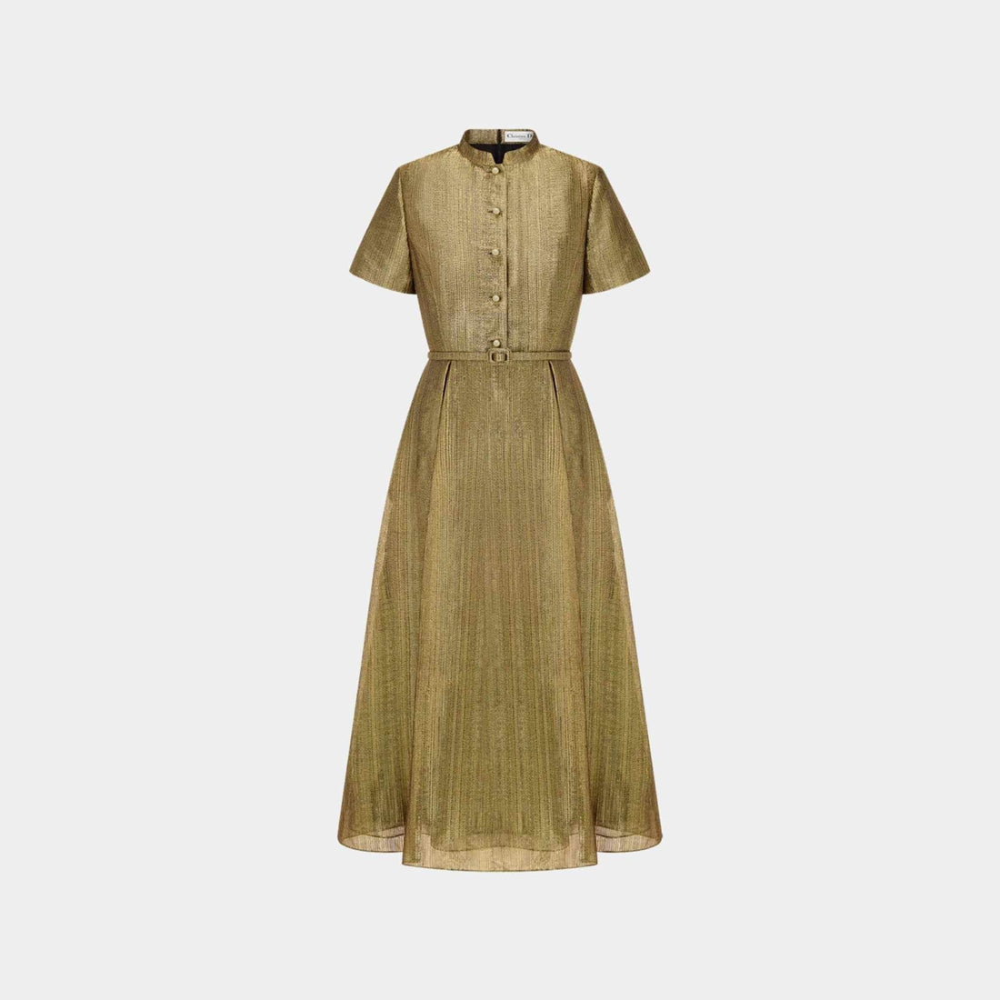 Or Mid-Length Shirtdress Gold-Tone Technical Fabric