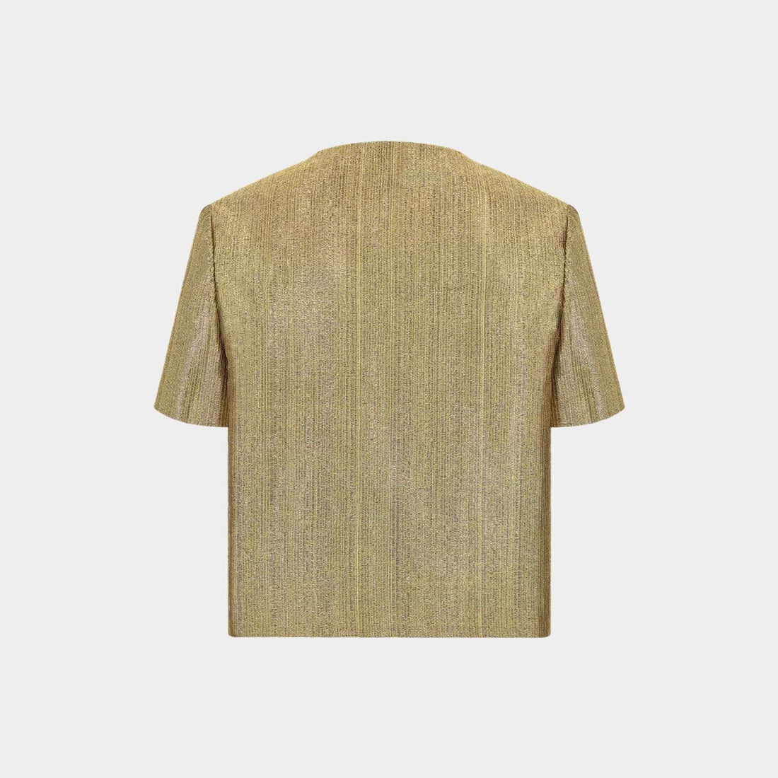 Or Short-Sleeved Jacket Gold-Tone Technical Fabric