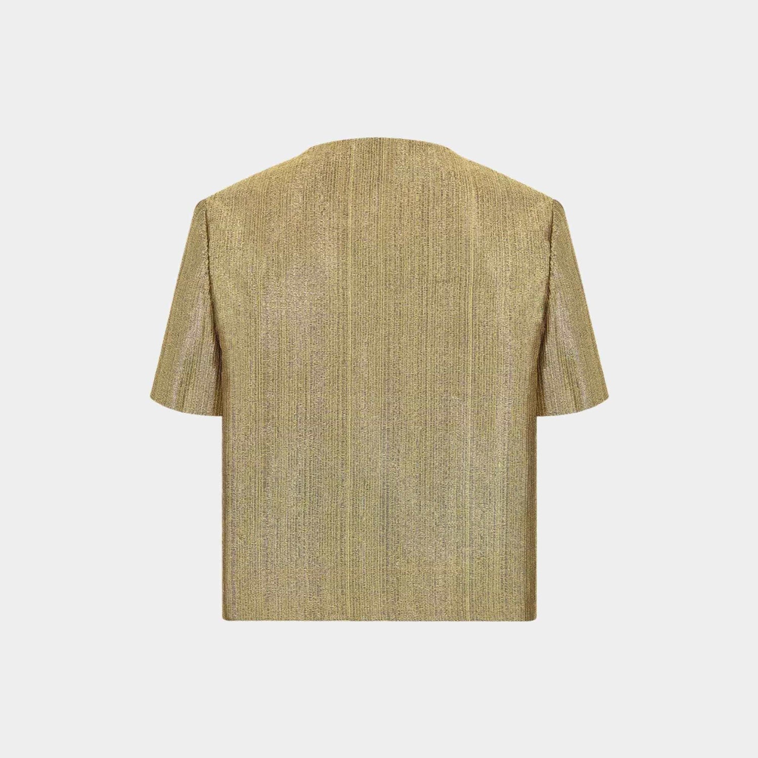 Or Short-Sleeved Jacket Gold-Tone Technical Fabric