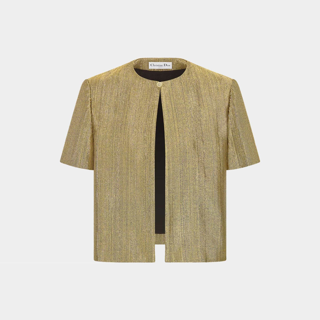 Or Short-Sleeved Jacket Gold-Tone Technical Fabric