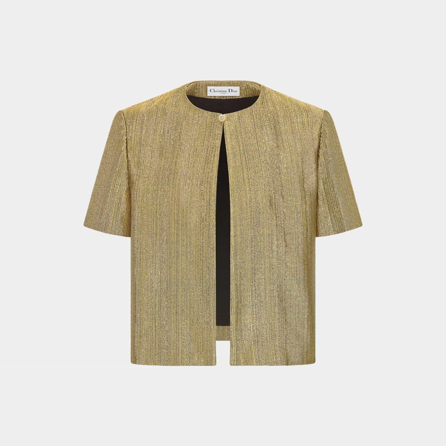 Or Short-Sleeved Jacket Gold-Tone Technical Fabric