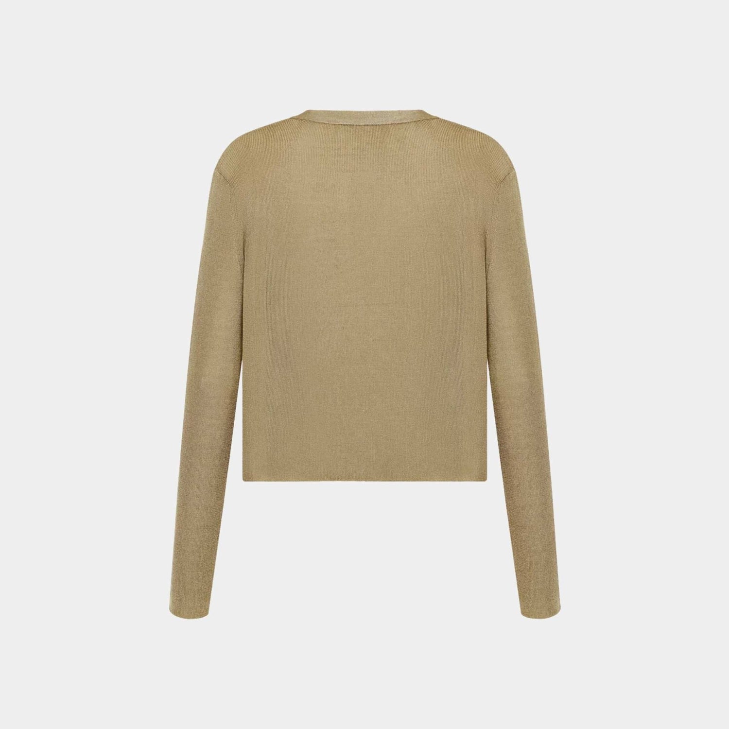 Or Twinset Gold-Tone Ribbed Technical Knit