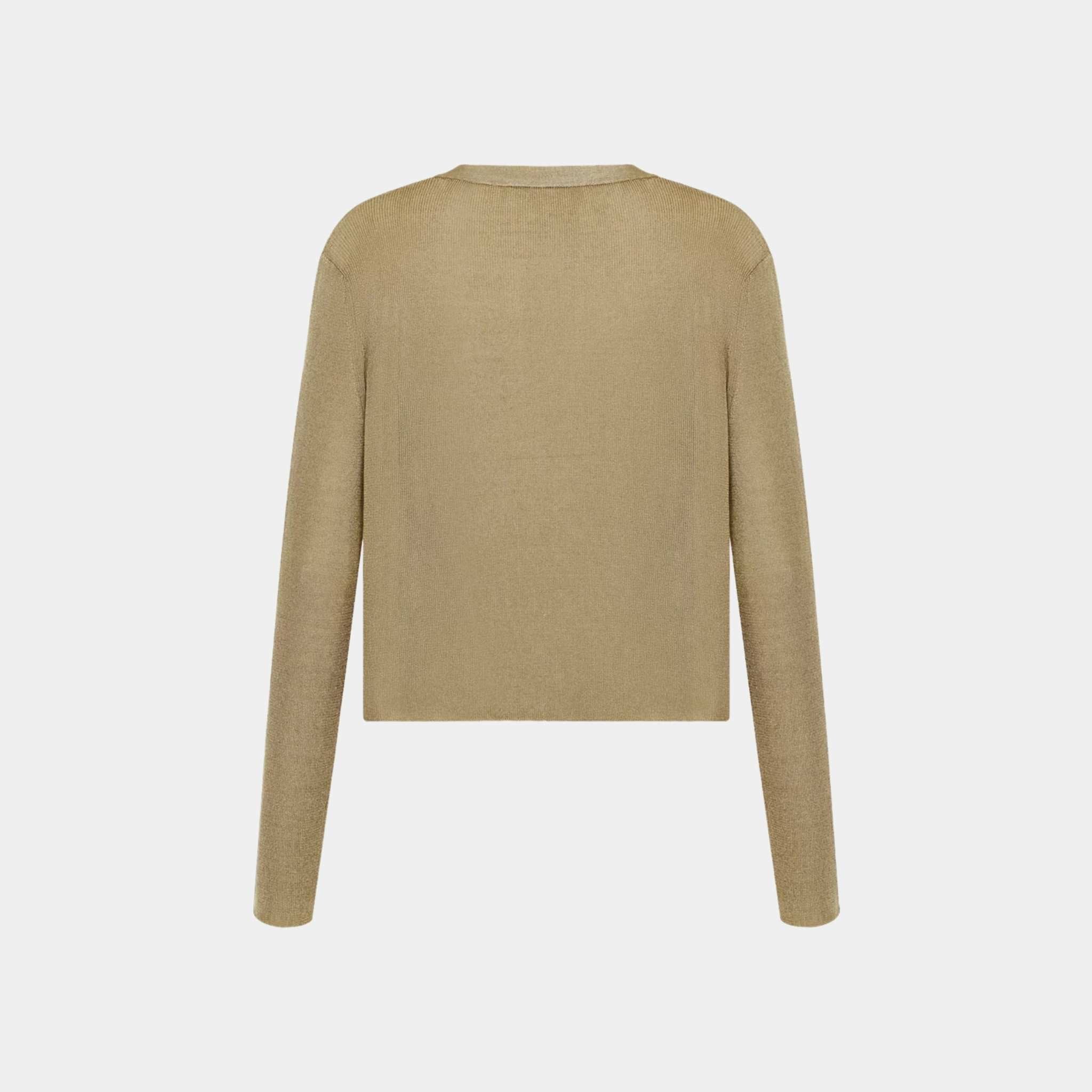 Or Twinset Gold-Tone Ribbed Technical Knit