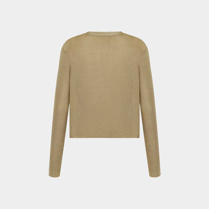 Or Twinset Gold-Tone Ribbed Technical Knit
