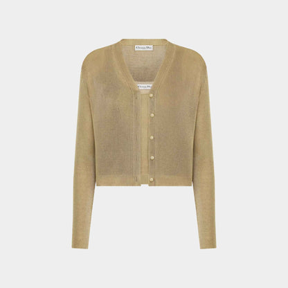 Or Twinset Gold-Tone Ribbed Technical Knit