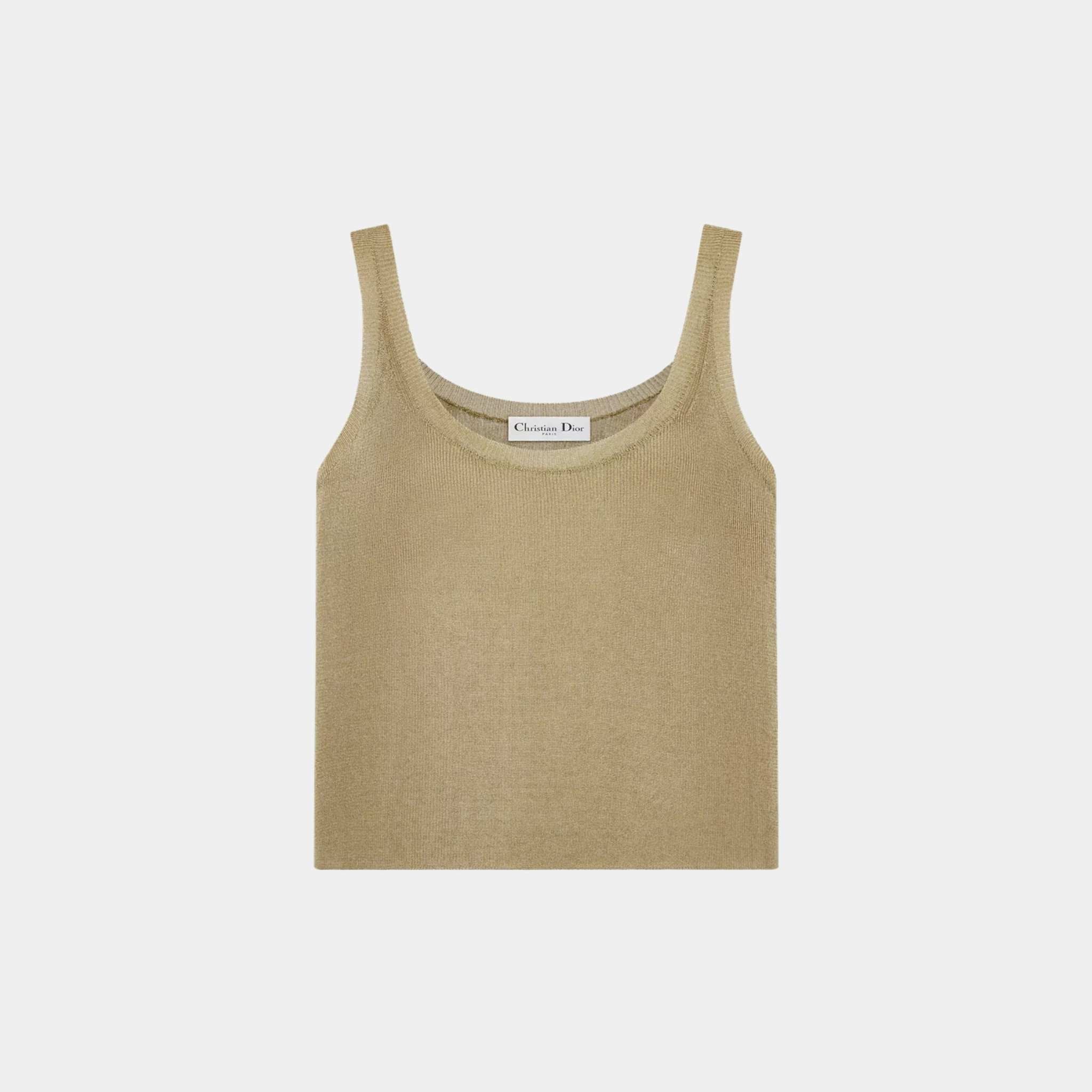 Or Twinset Gold-Tone Ribbed Technical Knit