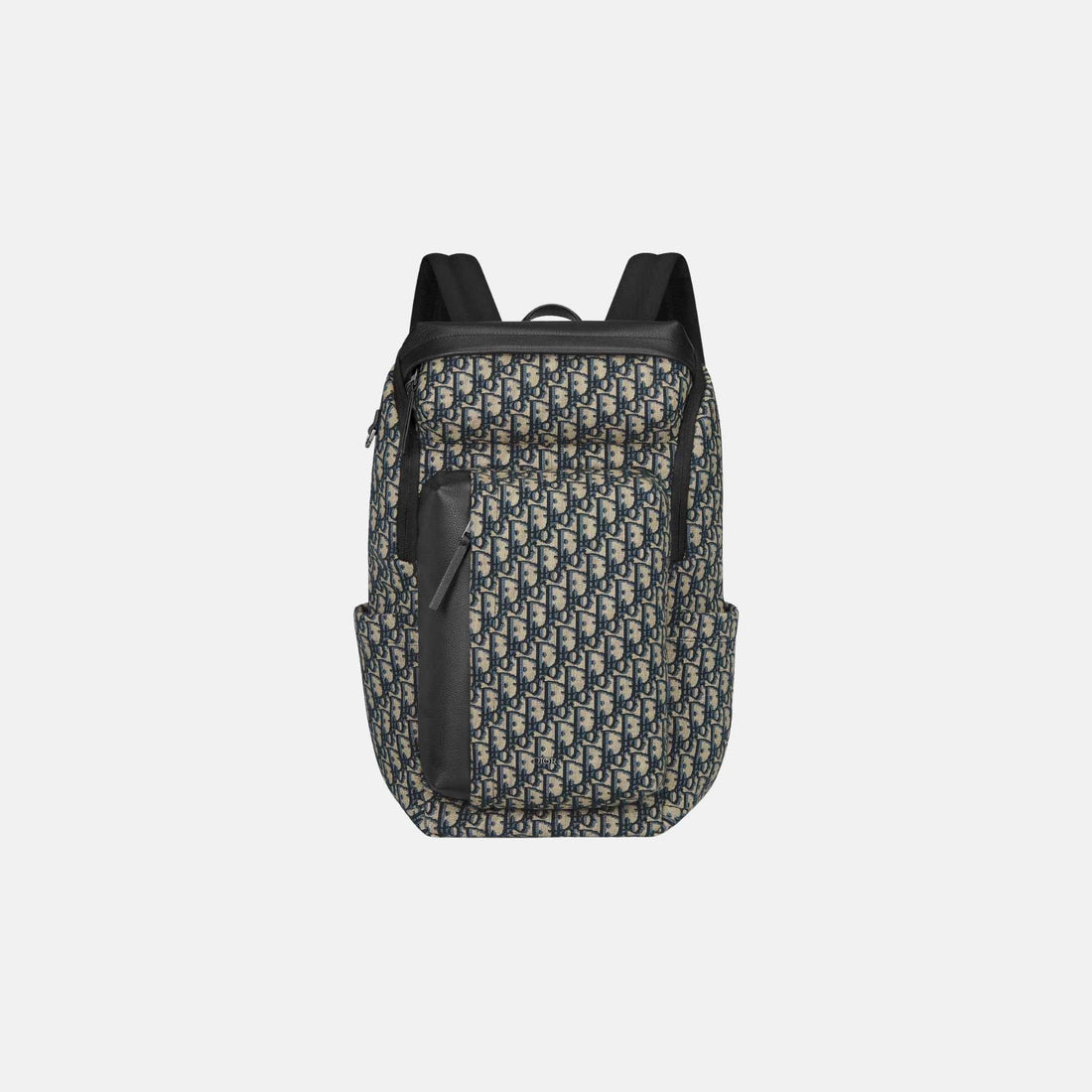 Rider Soft Zipped Backpack in Jacquard &amp; Grained Calfskin