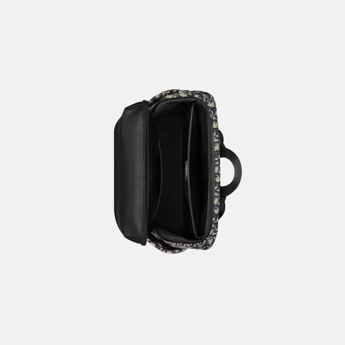 Rider Soft Zipped Backpack in Jacquard &amp; Grained Calfskin