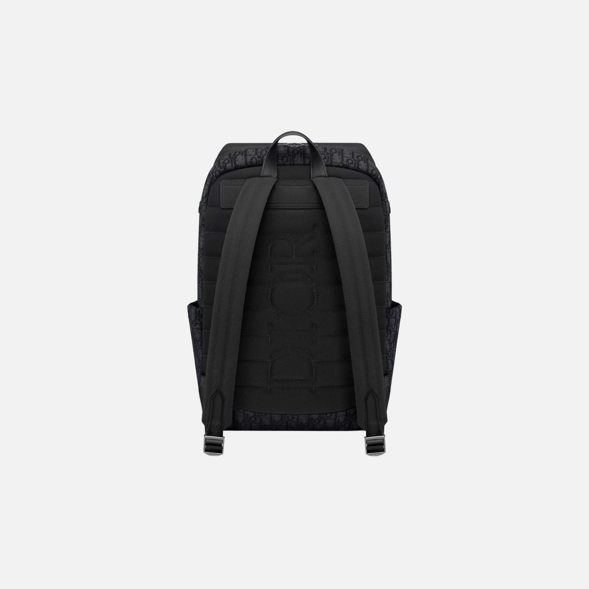 Rider Soft Zipped Backpack in Jacquard &amp; Grained Calfskin