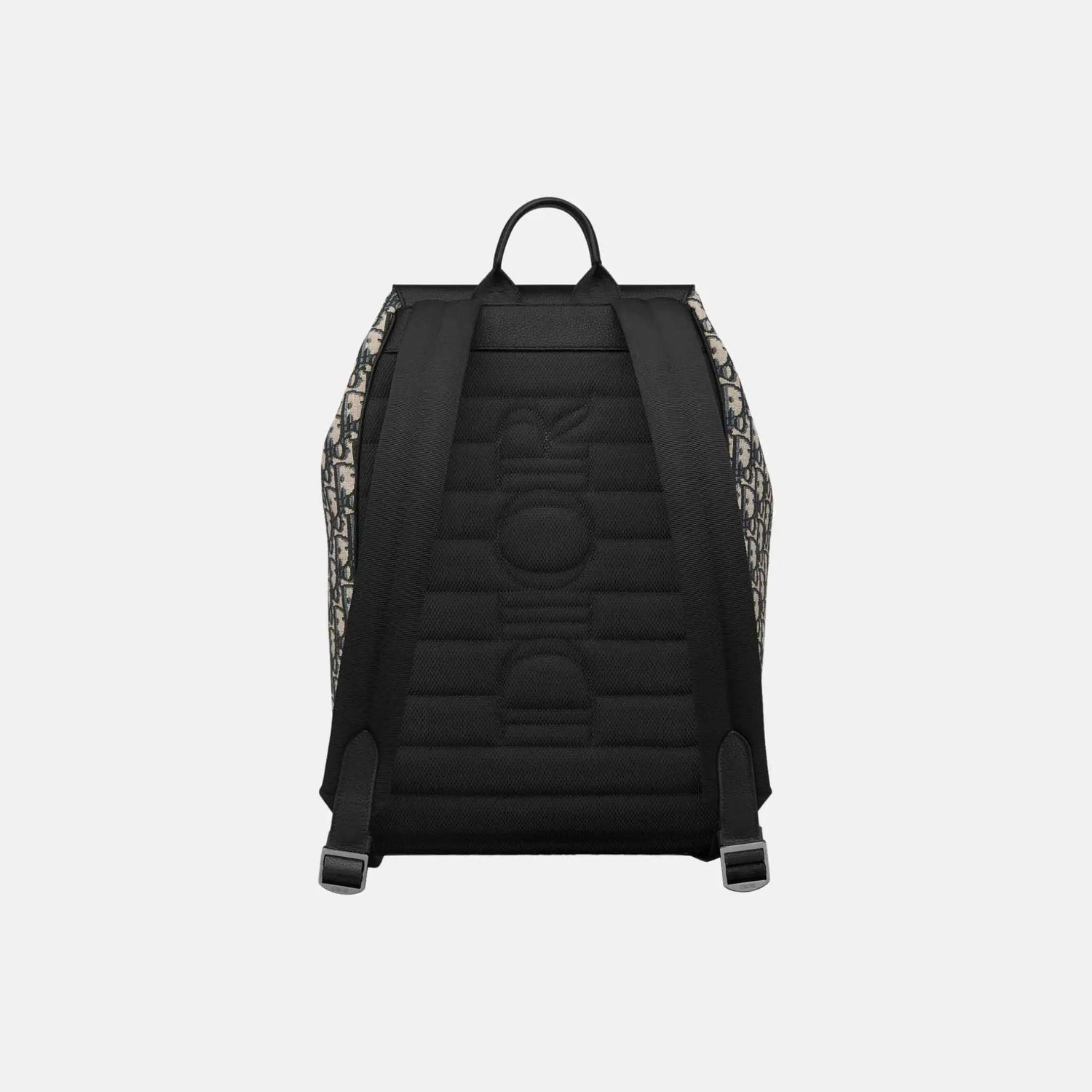 Saddle Flap Backpack in Oblique and Grained Calfskin