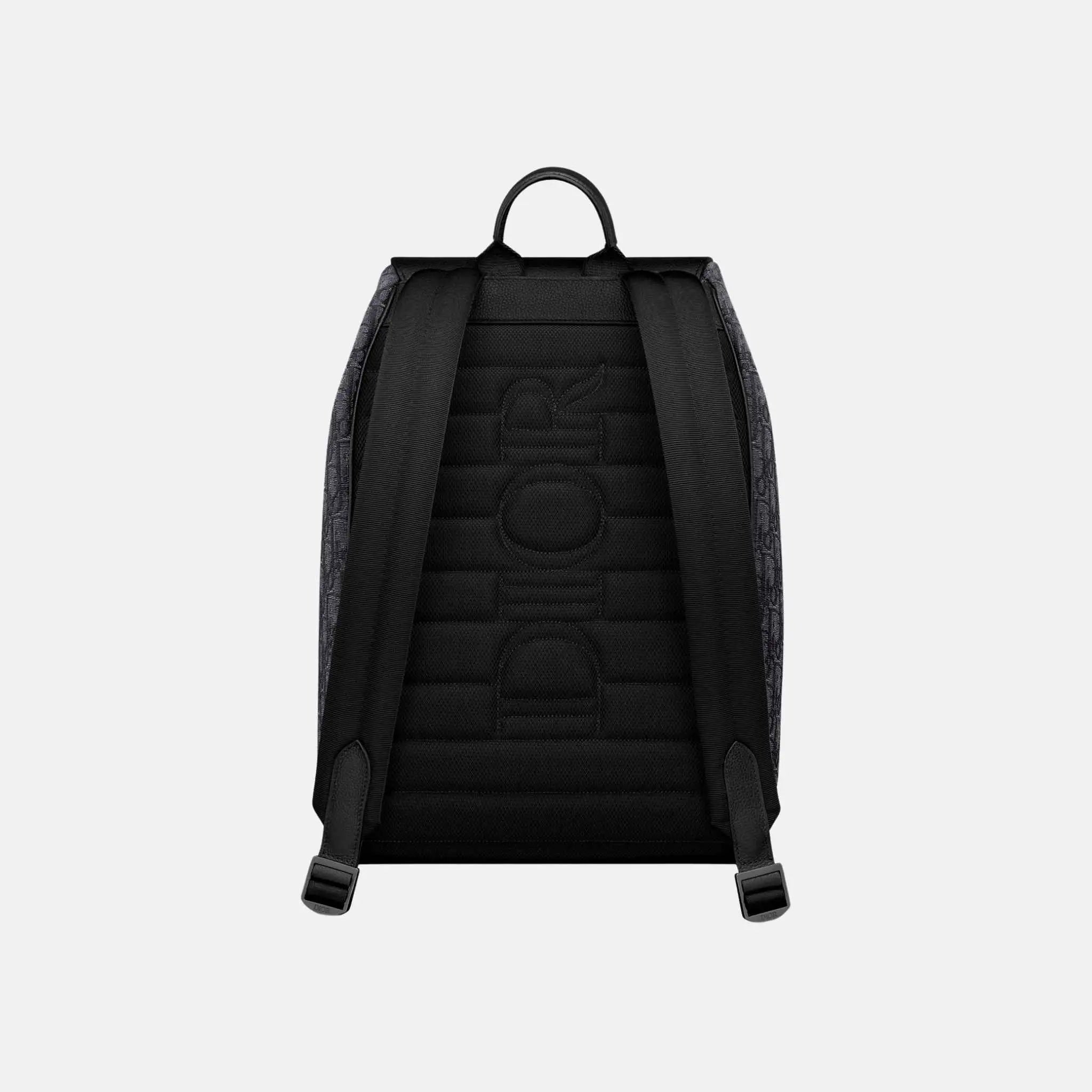 Saddle Flap Backpack in Oblique and Grained Calfskin